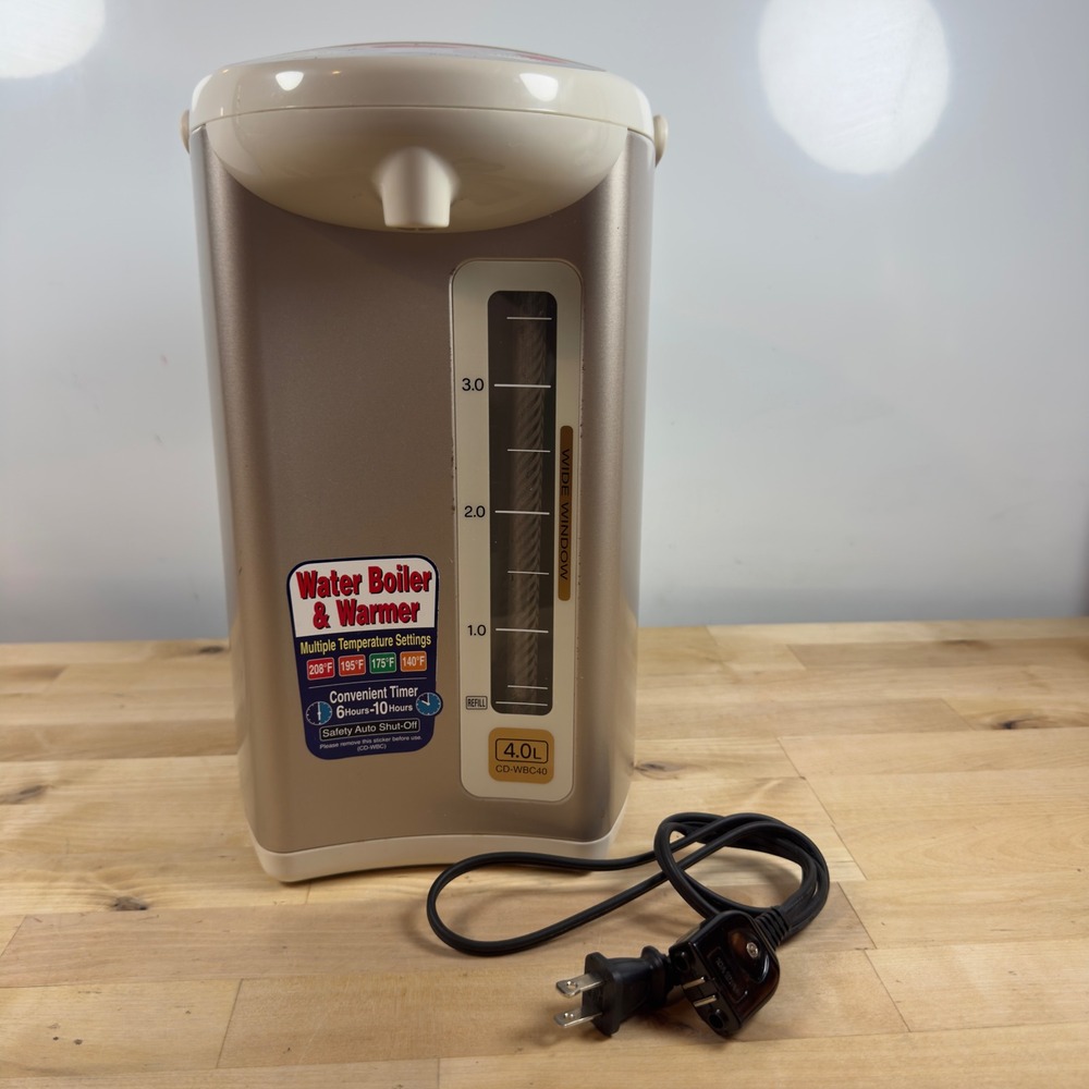 Zojirushi CD-WBC40 4.0L Water Boiler and Warmer Champagne Gold Beige